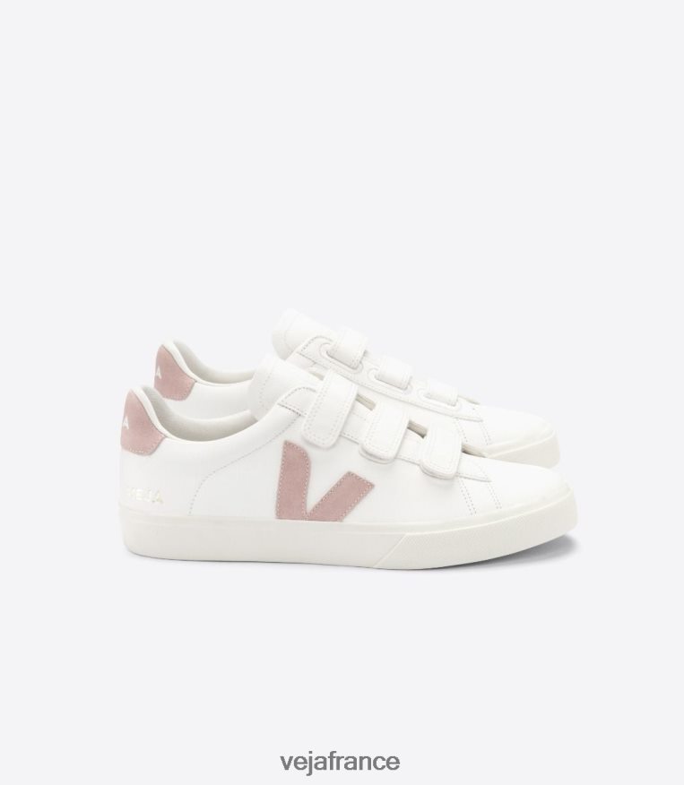 chaussures Veja recife cuir sans chrome bébé blanc femmes 0826JT247