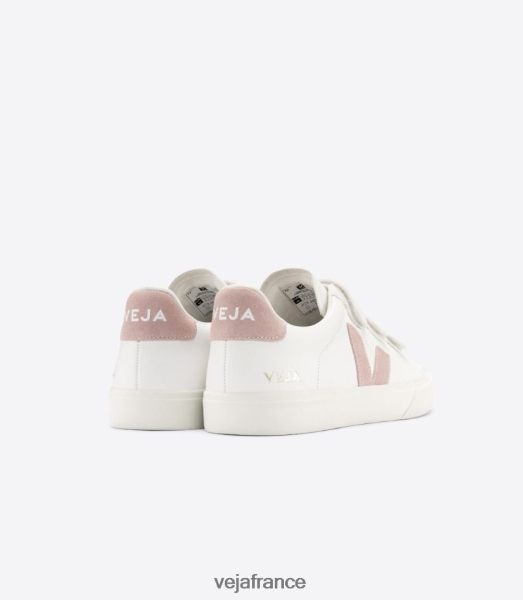 chaussures Veja recife cuir sans chrome bébé blanc femmes 0826JT247