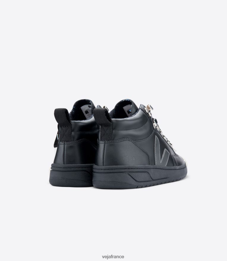 chaussures Veja cuir roraima noir semelle noire graphite femmes 0826JT253