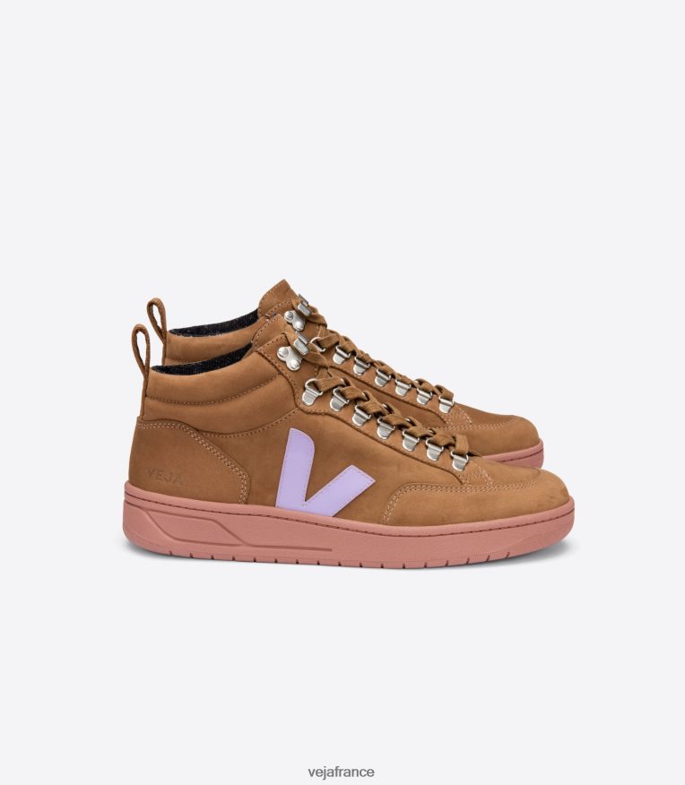 chaussures Veja roraima nubuck marron lavande femmes 0826JT252