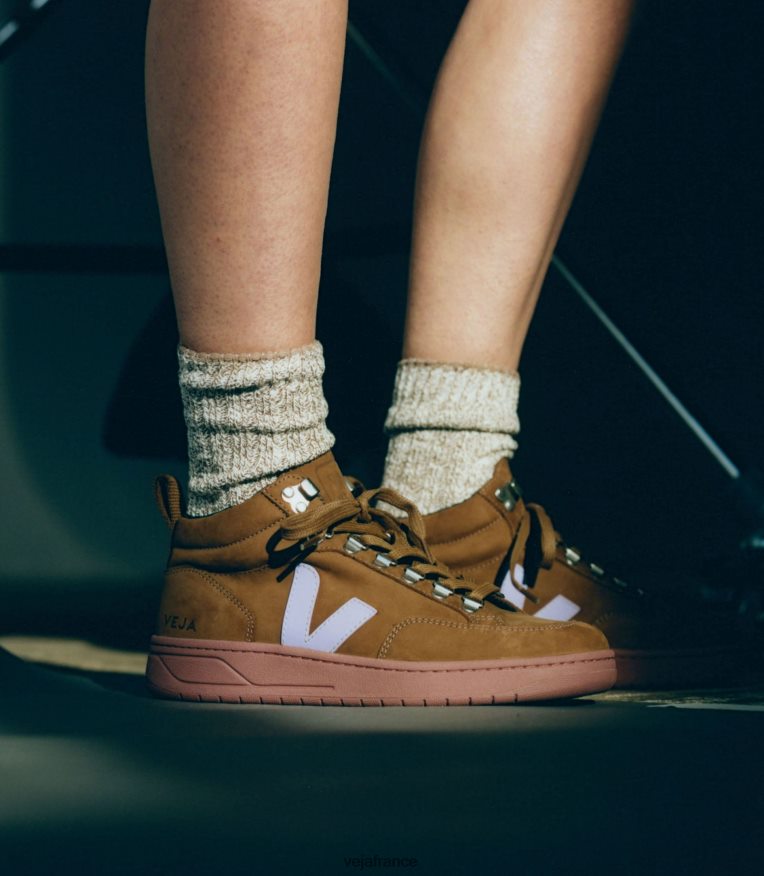 chaussures Veja roraima nubuck marron lavande femmes 0826JT252