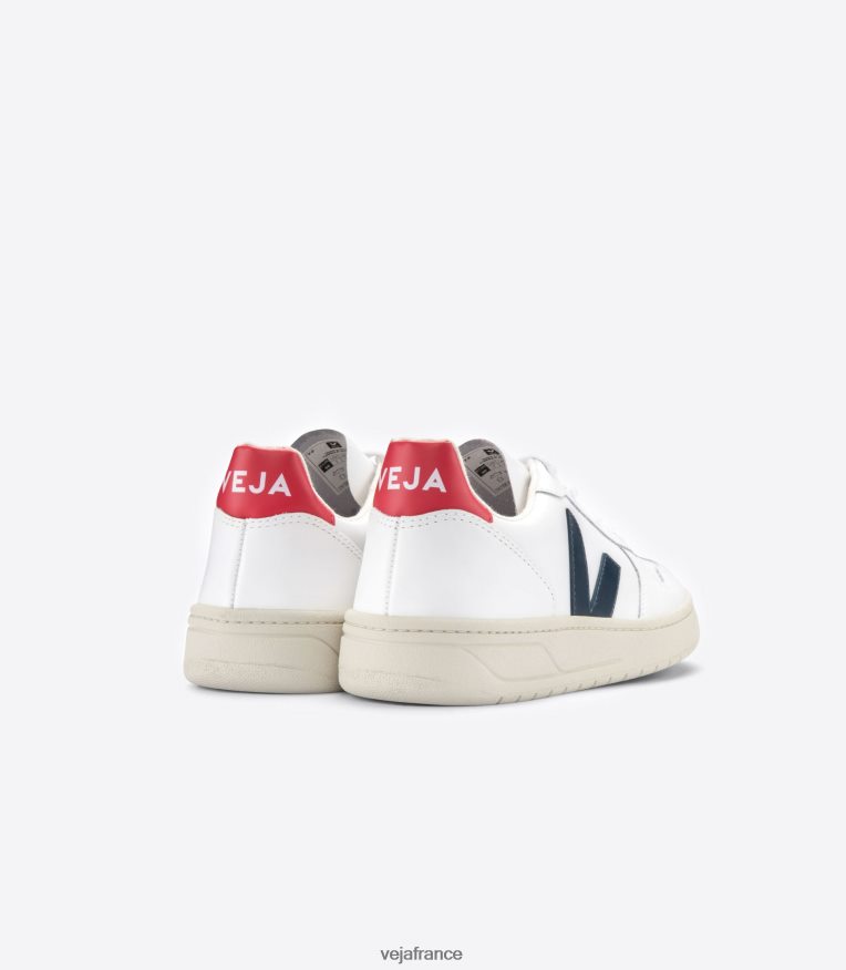 chaussures Veja v-10 cuir blanc nautico pekin femmes 0826JT238