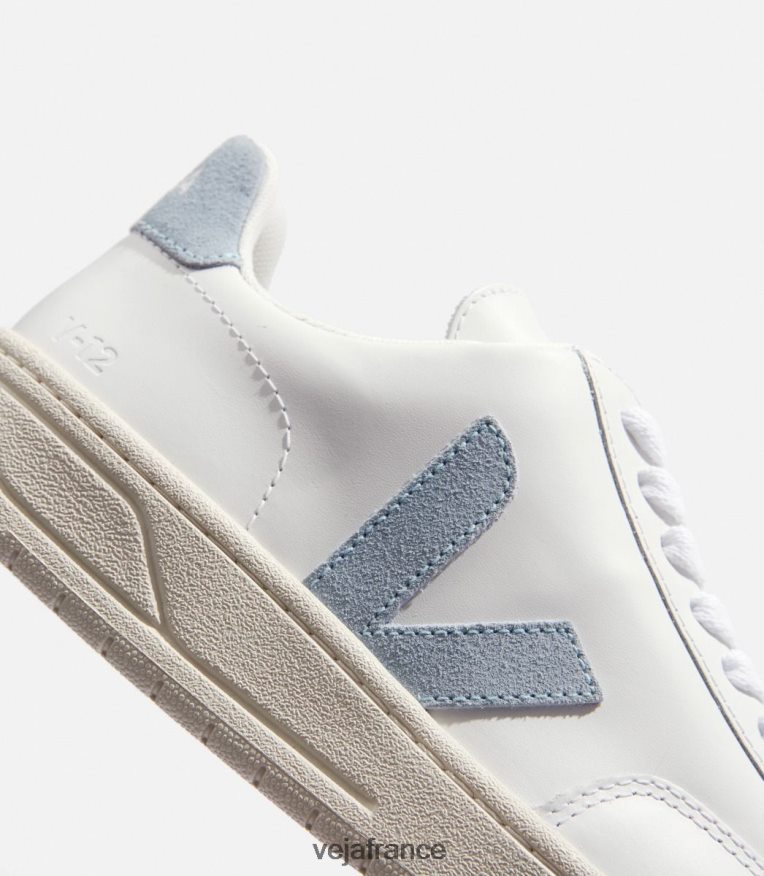 chaussures Veja v-12 cuir blanc acier femmes 0826JT229