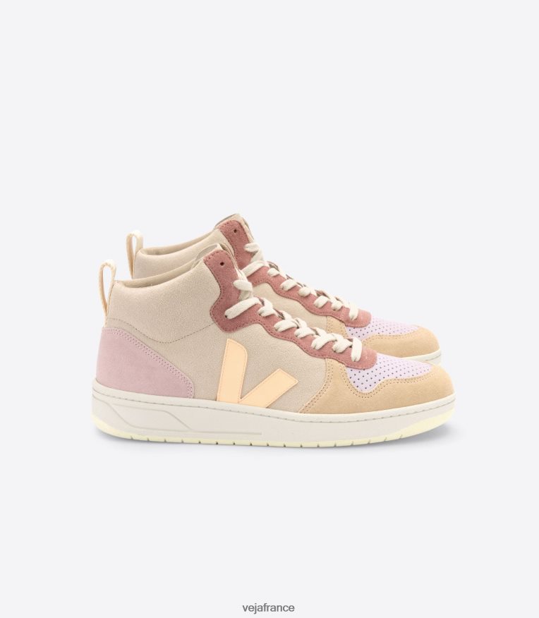 chaussures Veja v-15 daim multico pêche femmes 0826JT239