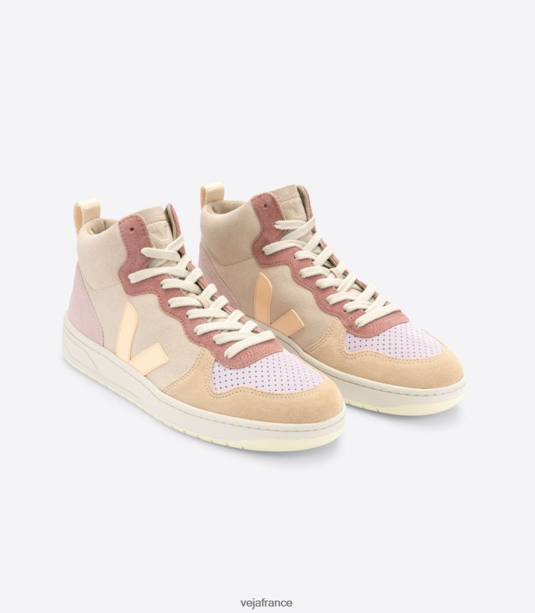 chaussures Veja v-15 daim multico pêche femmes 0826JT239