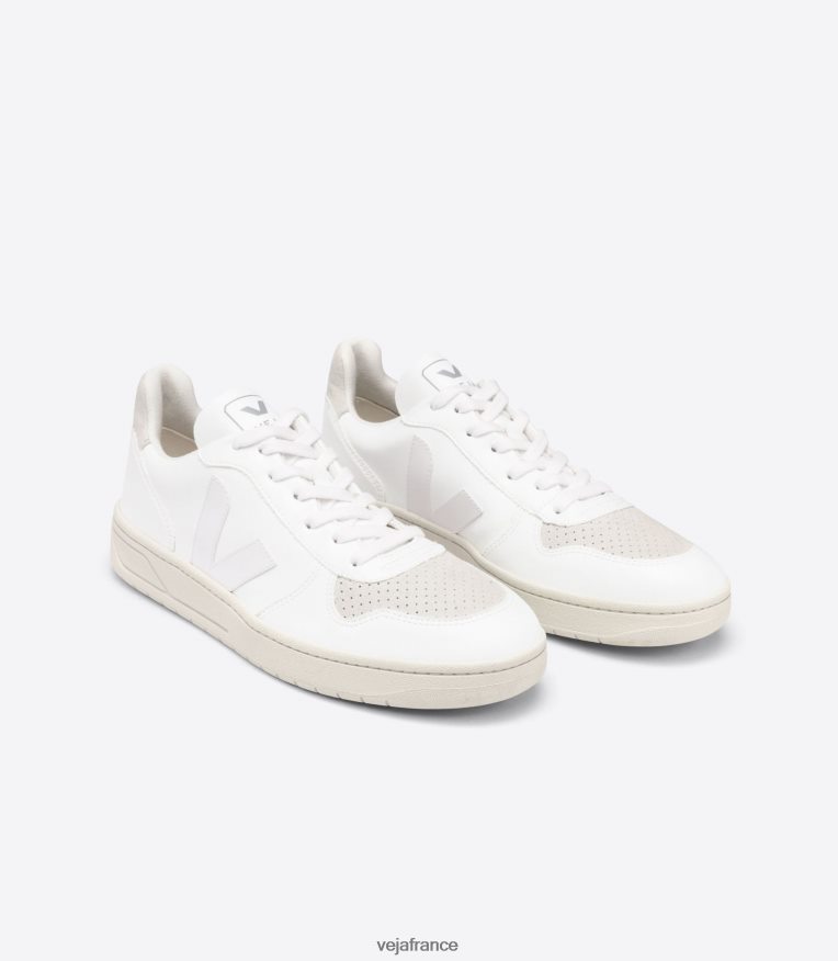chaussures Veja v-10 cwl entièrement blanc naturel femmes 0826JT300