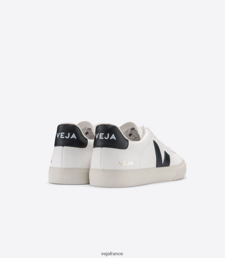 chaussures Veja campo cuir sans chrome blanc noir Hommes 0826JT6