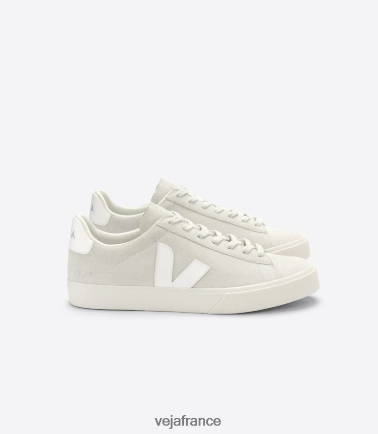 chaussures Veja campo daim blanc naturel Hommes 0826JT9