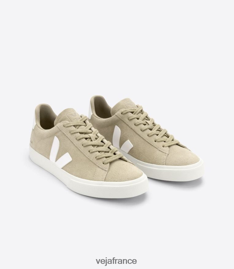 chaussures Veja campo daim dune blanc Hommes 0826JT22