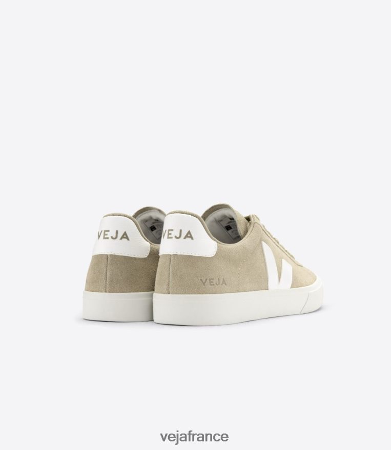 chaussures Veja campo daim dune blanc Hommes 0826JT22