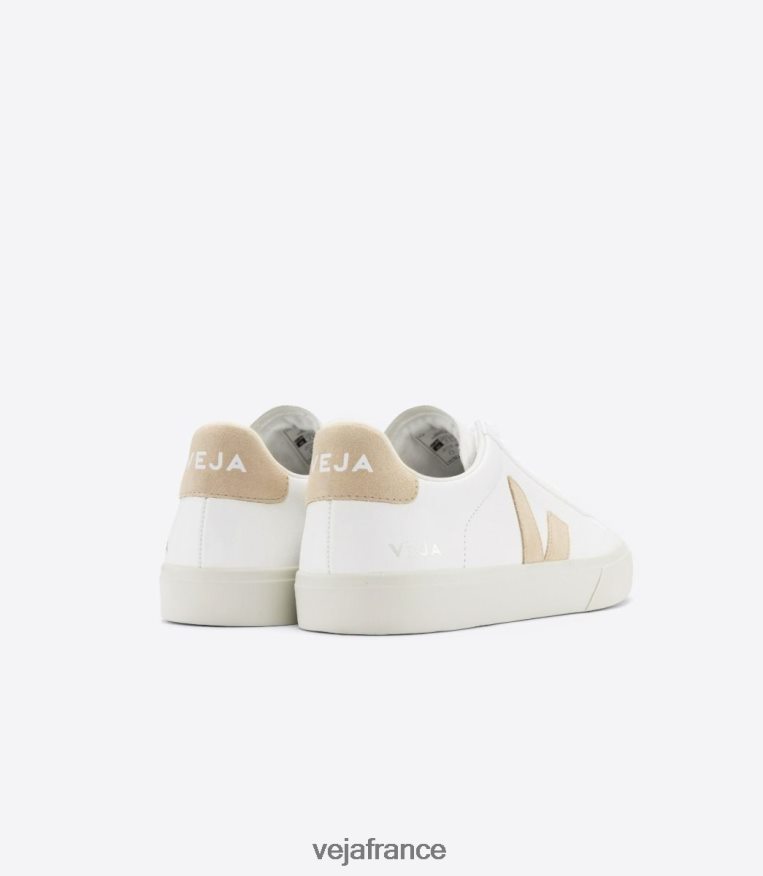 chaussures Veja cuir campo sans chrome amande blanche Hommes 0826JT23