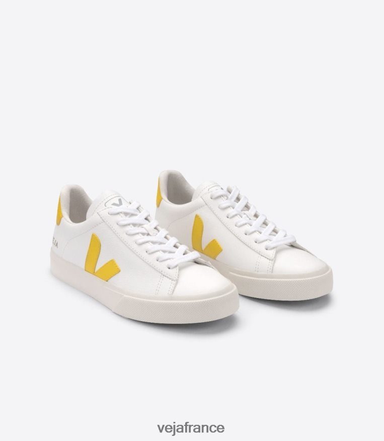 chaussures Veja tonique blanc en cuir sans chrome campo Hommes 0826JT24