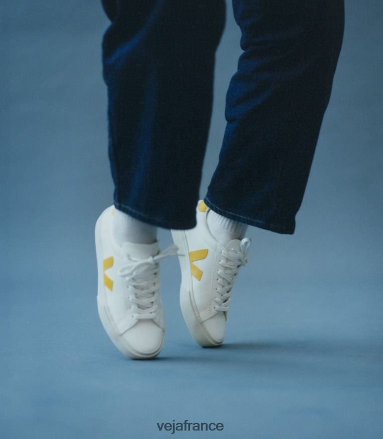 chaussures Veja tonique blanc en cuir sans chrome campo Hommes 0826JT24