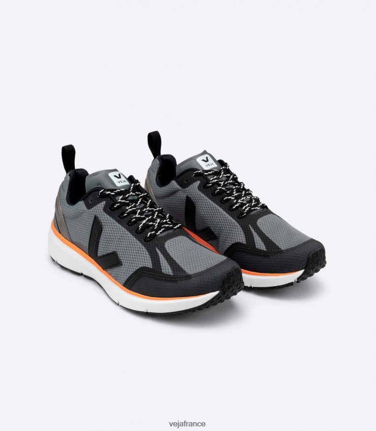 chaussures Veja condor 2 alveomesh béton noir orange fluo Hommes 0826JT195