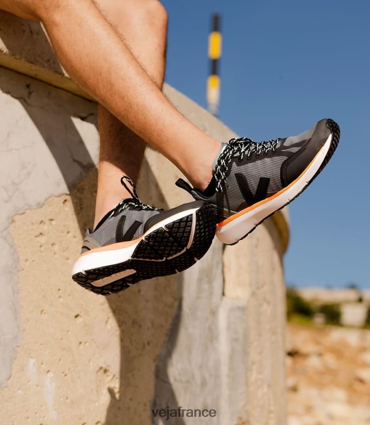 chaussures Veja condor 2 alveomesh béton noir orange fluo Hommes 0826JT195