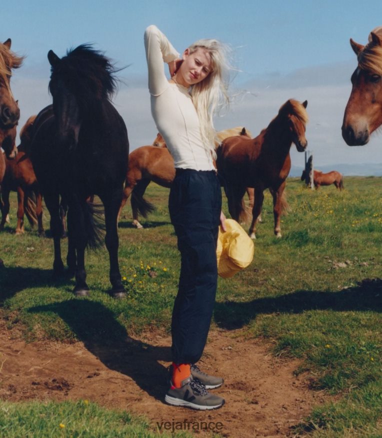 chaussures Veja dekkan alveomesh kaki noir Hommes 0826JT131