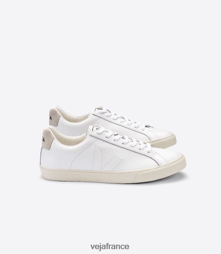 chaussures Veja esplar cuir blanc Hommes 0826JT89