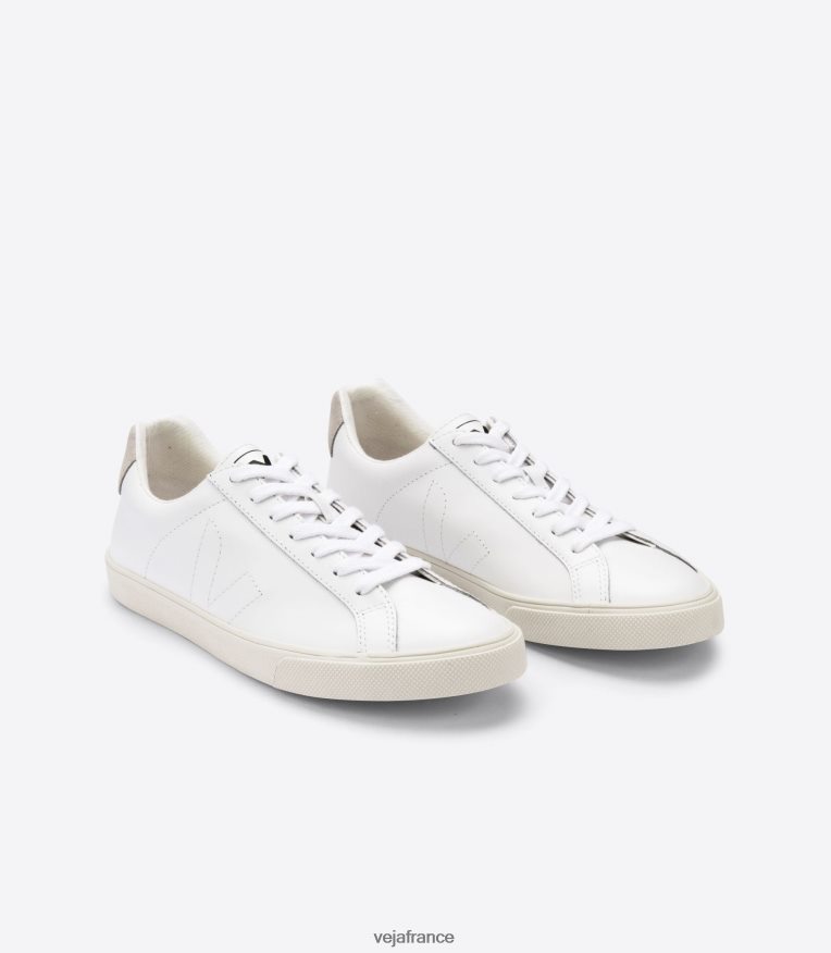chaussures Veja esplar cuir blanc Hommes 0826JT89