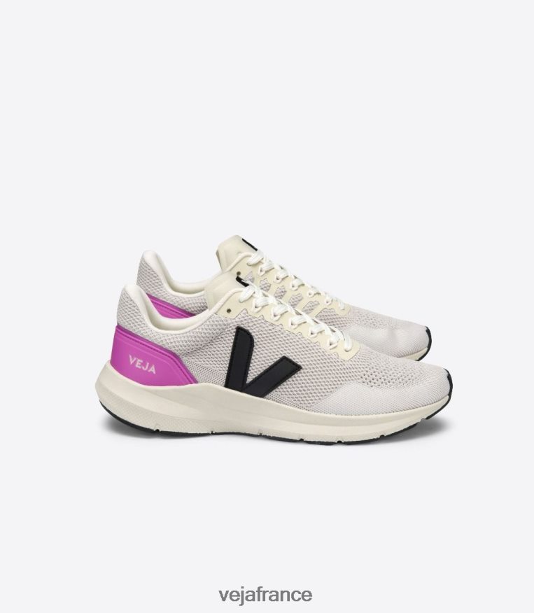 chaussures Veja marlin v-knit craie noir ultraviolet Hommes 0826JT211