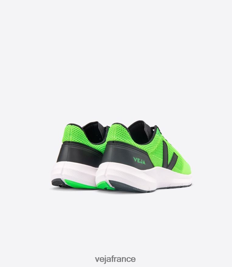 chaussures Veja marlin v-knit vert fluo noir Hommes 0826JT206