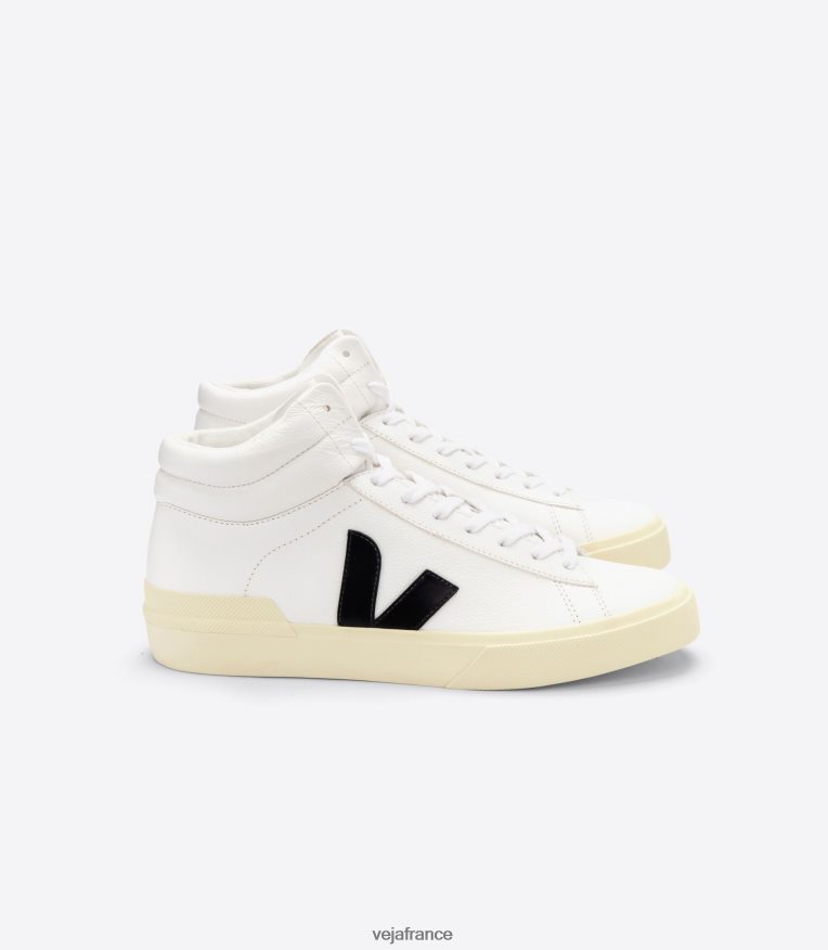 chaussures Veja minotaure cuir sans chrome blanc noir beurre Hommes 0826JT70