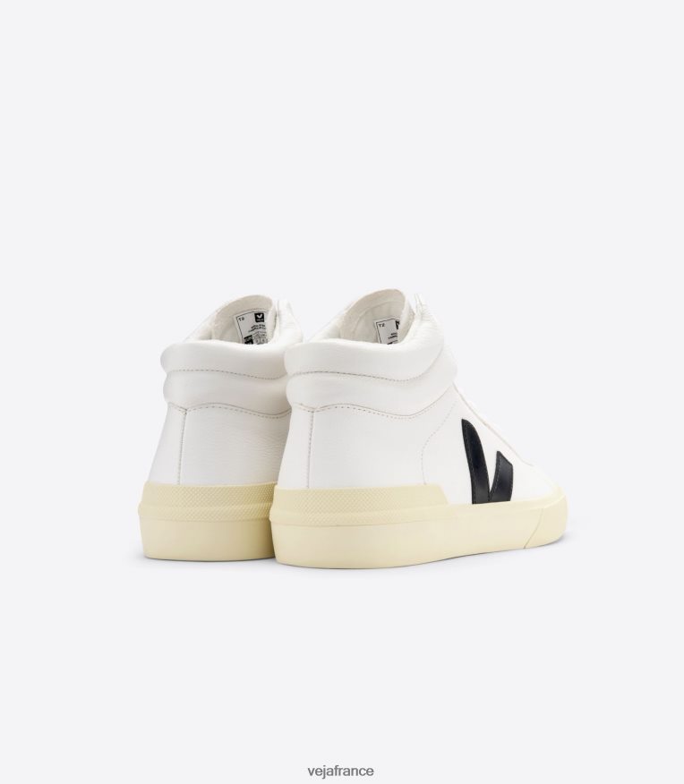 chaussures Veja minotaure cuir sans chrome blanc noir beurre Hommes 0826JT70