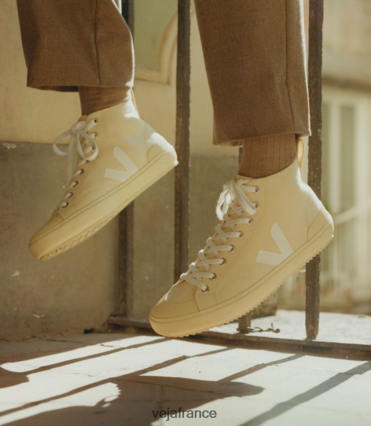 chaussures Veja nova ht toile beurre blanc semelle beurre Hommes 0826JT162