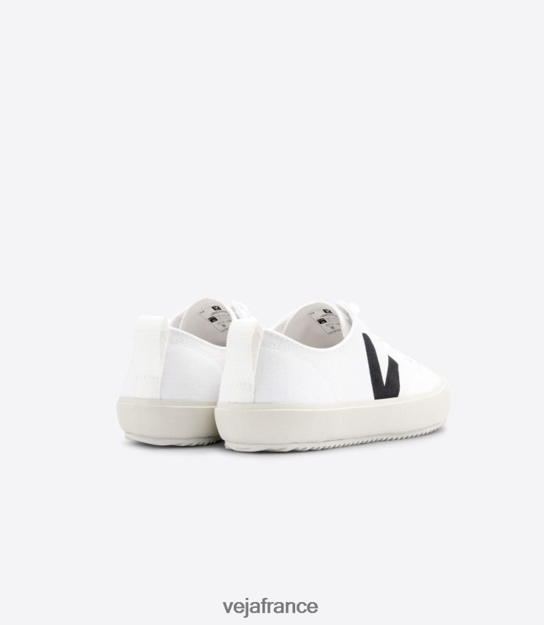 chaussures Veja toile nova blanc noir Hommes 0826JT150