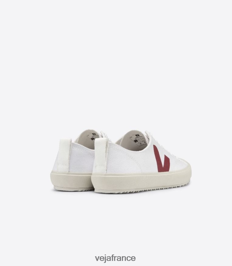 chaussures Veja toile nova marsala blanc Hommes 0826JT161