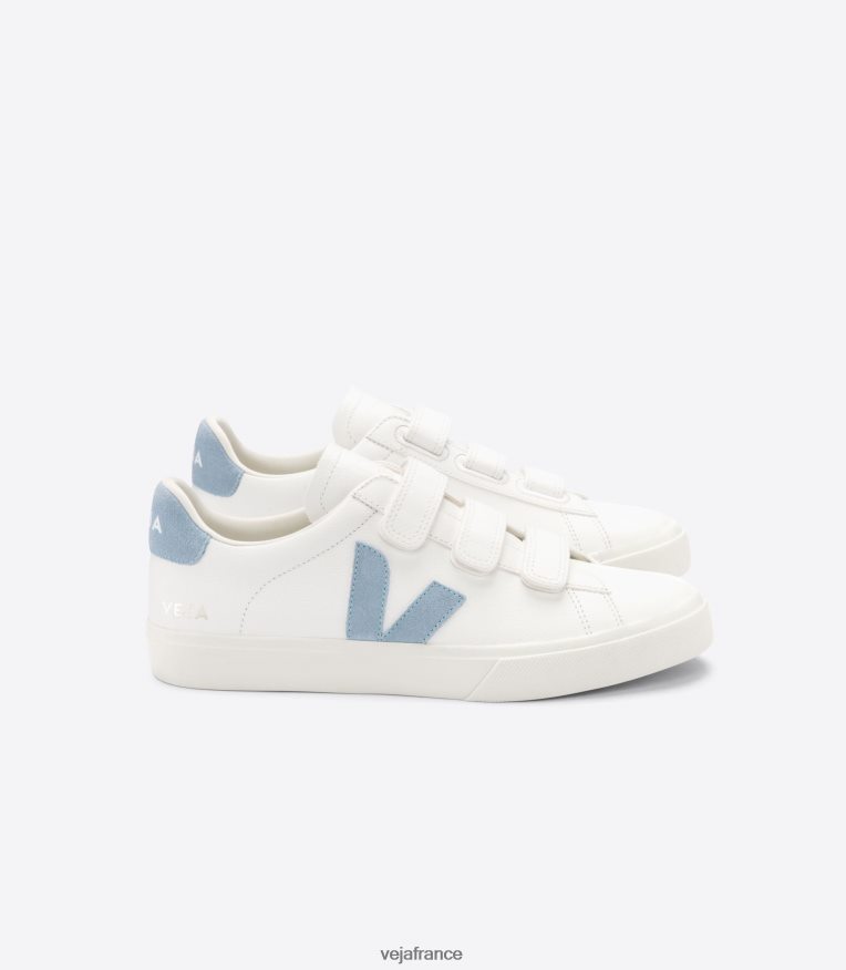 chaussures Veja recife cuir sans chrome acier blanc Hommes 0826JT116