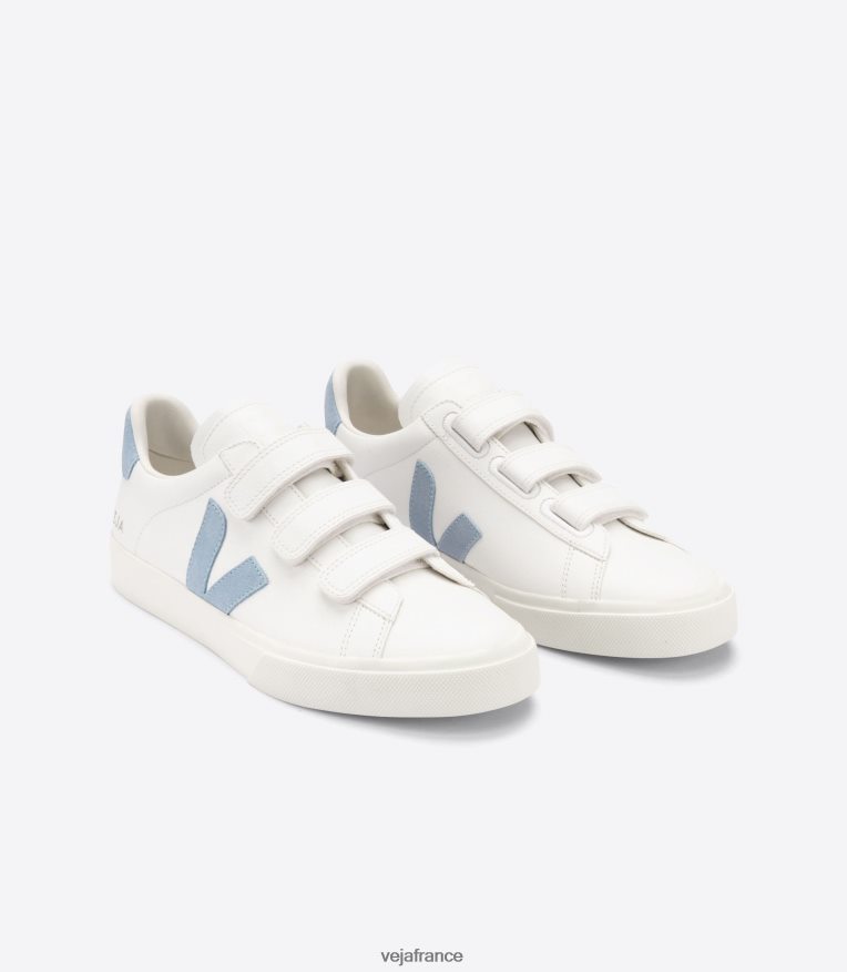 chaussures Veja recife cuir sans chrome acier blanc Hommes 0826JT116