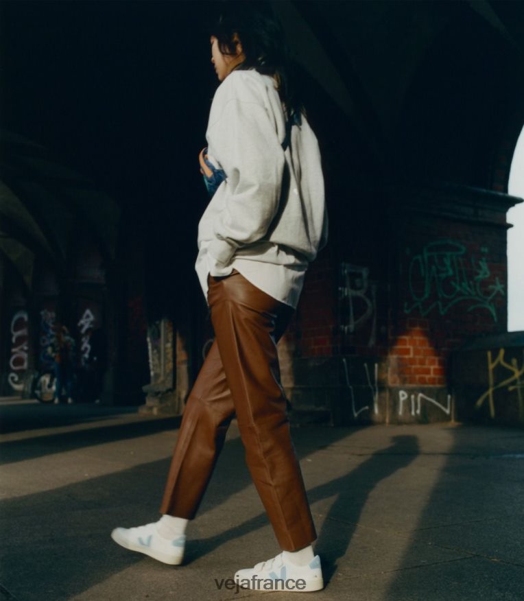 chaussures Veja recife cuir sans chrome acier blanc Hommes 0826JT116