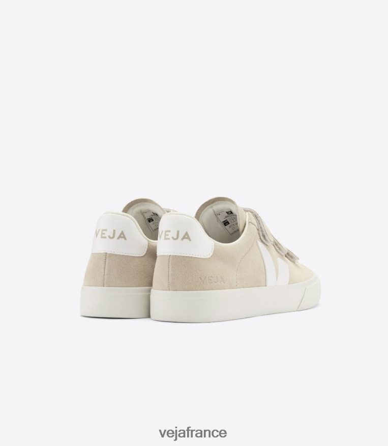chaussures Veja recife cuir sans chrome blanc amande Hommes 0826JT114