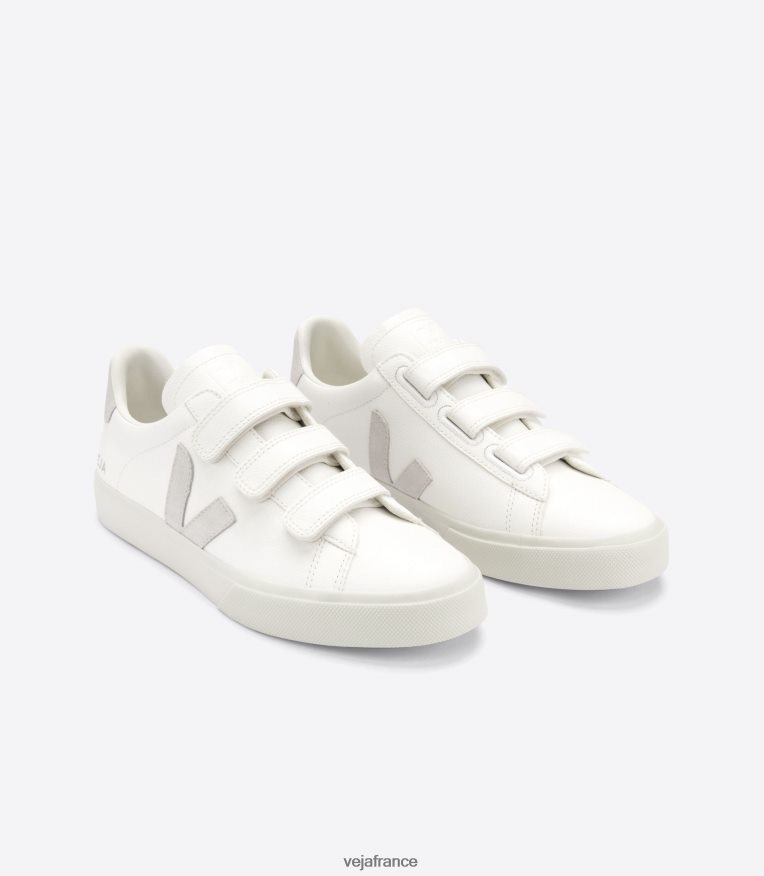 chaussures Veja recife cuir sans chrome blanc naturel Hommes 0826JT108