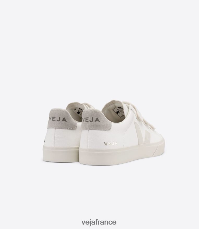 chaussures Veja recife cuir sans chrome blanc pierre naturelle Hommes 0826JT117