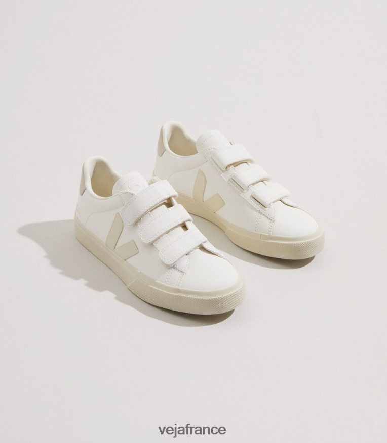 chaussures Veja recife cuir sans chrome blanc pierre naturelle Hommes 0826JT117
