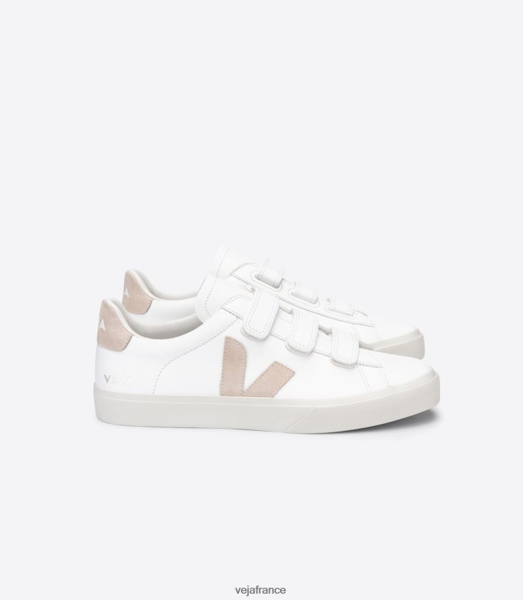 chaussures Veja recife cuir sans chrome sable blanc Hommes 0826JT113