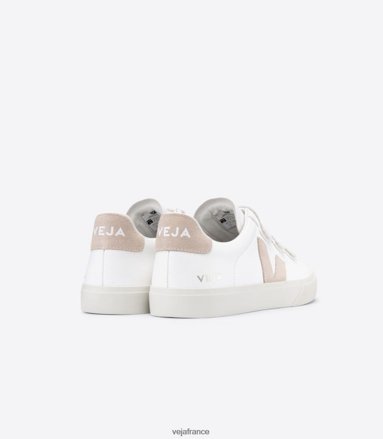 chaussures Veja recife cuir sans chrome sable blanc Hommes 0826JT113