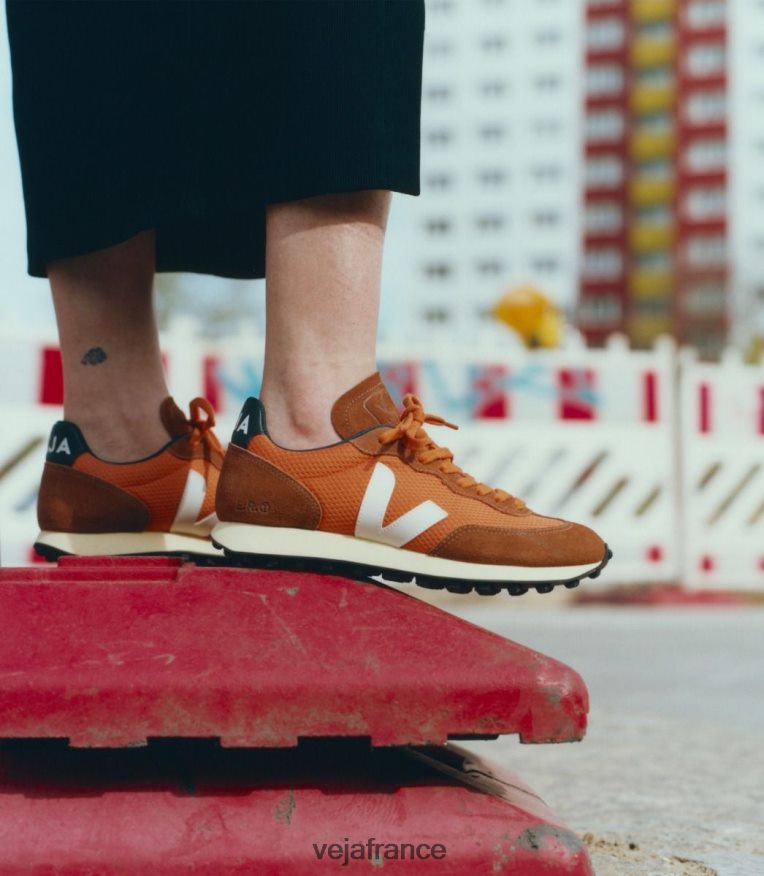 chaussures Veja rio branco alveomesh citrouille blanche Hommes 0826JT104