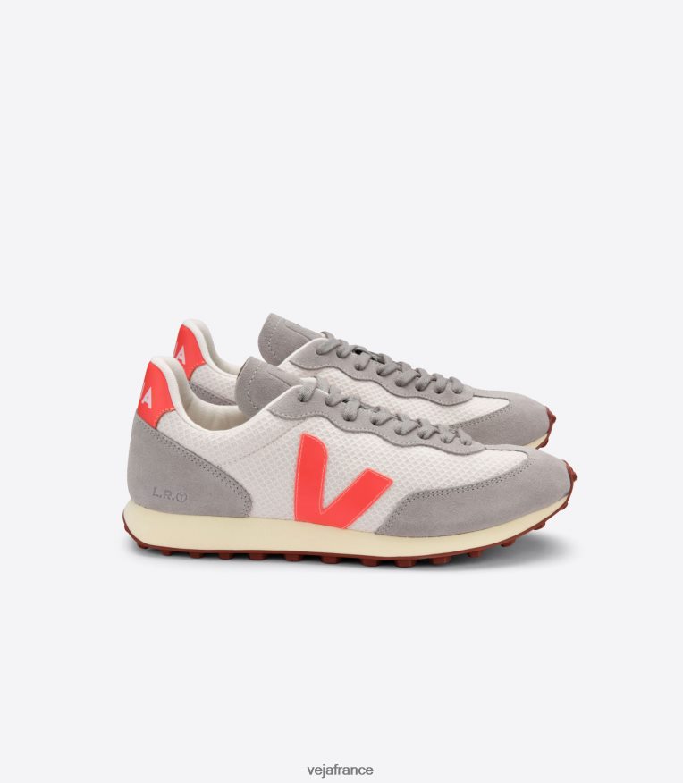chaussures Veja rio branco hexamesh gravier orange gris Hommes 0826JT106