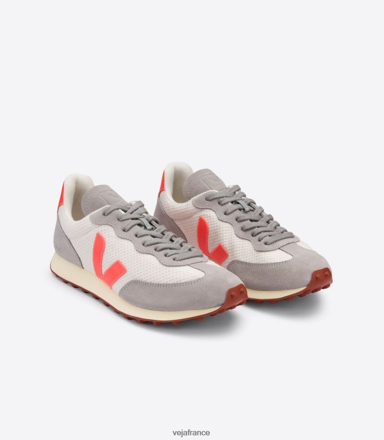 chaussures Veja rio branco hexamesh gravier orange gris Hommes 0826JT106