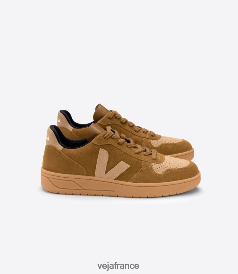 chaussures Veja désert de chameau en daim v-10 Hommes 0826JT61