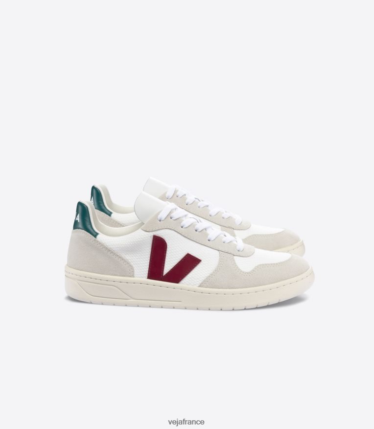 chaussures Veja v-10 b-mesh blanc marsala bretagne Hommes 0826JT45