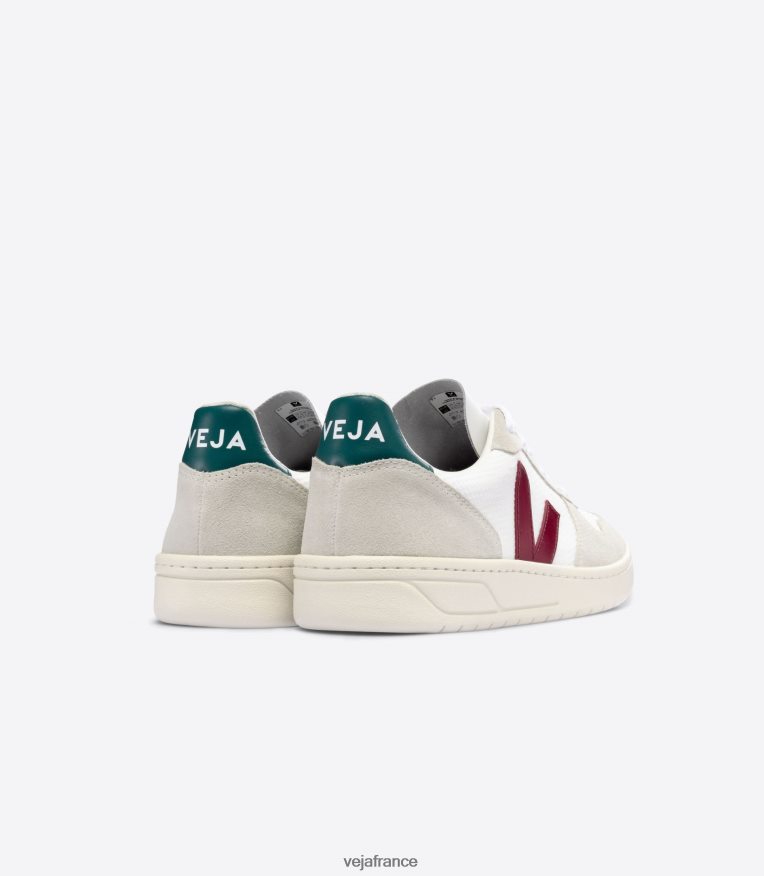 chaussures Veja v-10 b-mesh blanc marsala bretagne Hommes 0826JT45