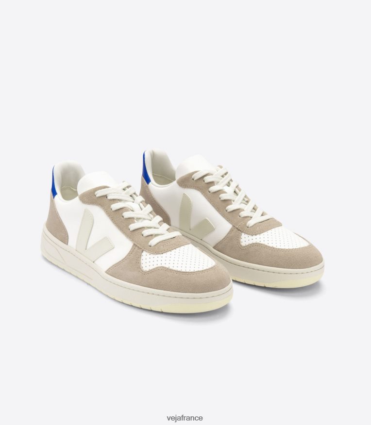 chaussures Veja v-10 cuir sans chrome blanc sahara paros Hommes 0826JT68