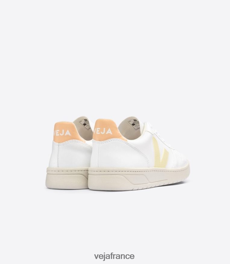 chaussures Veja v-10 cwl blanc soleil pêche Hommes 0826JT59