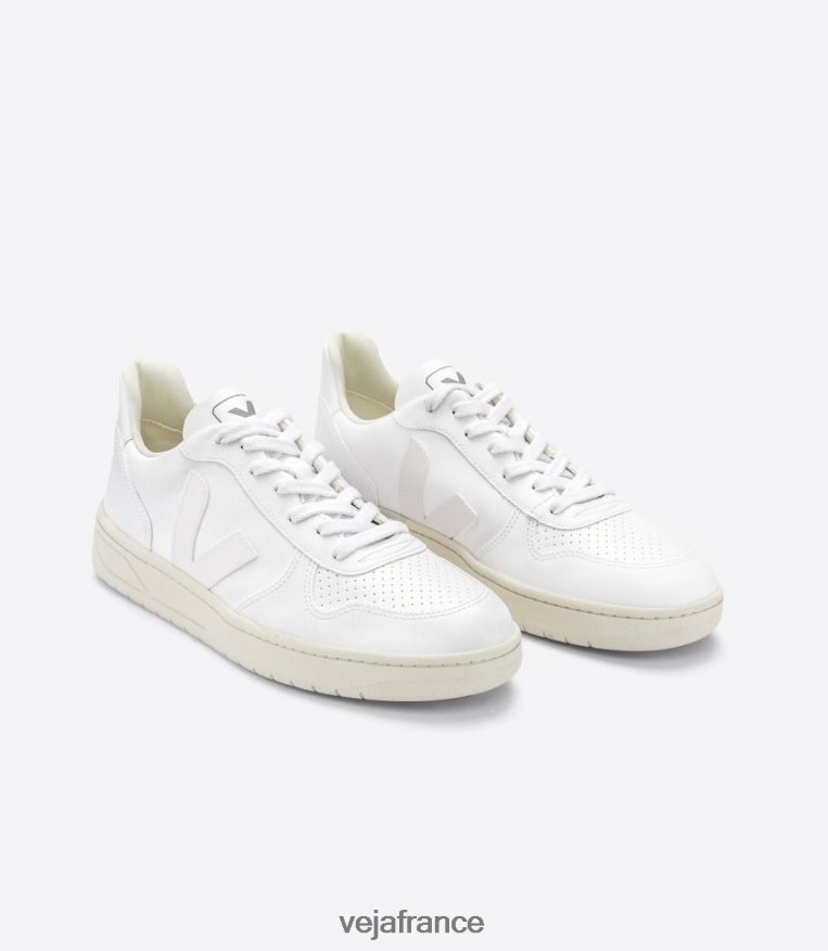 chaussures Veja v-10 cwl entièrement blanc Hommes 0826JT41