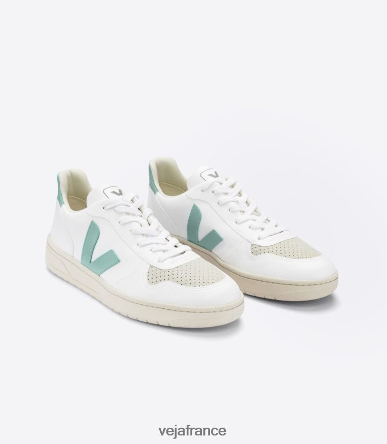 chaussures Veja v-10 cwl matcha blanc Hommes 0826JT64