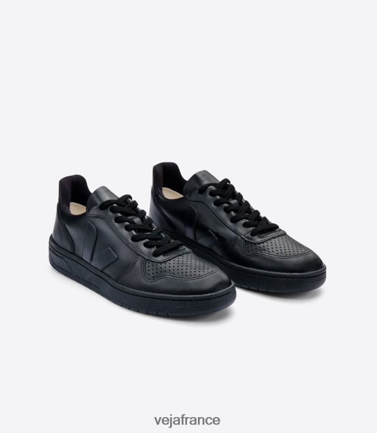 chaussures Veja v-10 cwl noir semelle noire Hommes 0826JT65