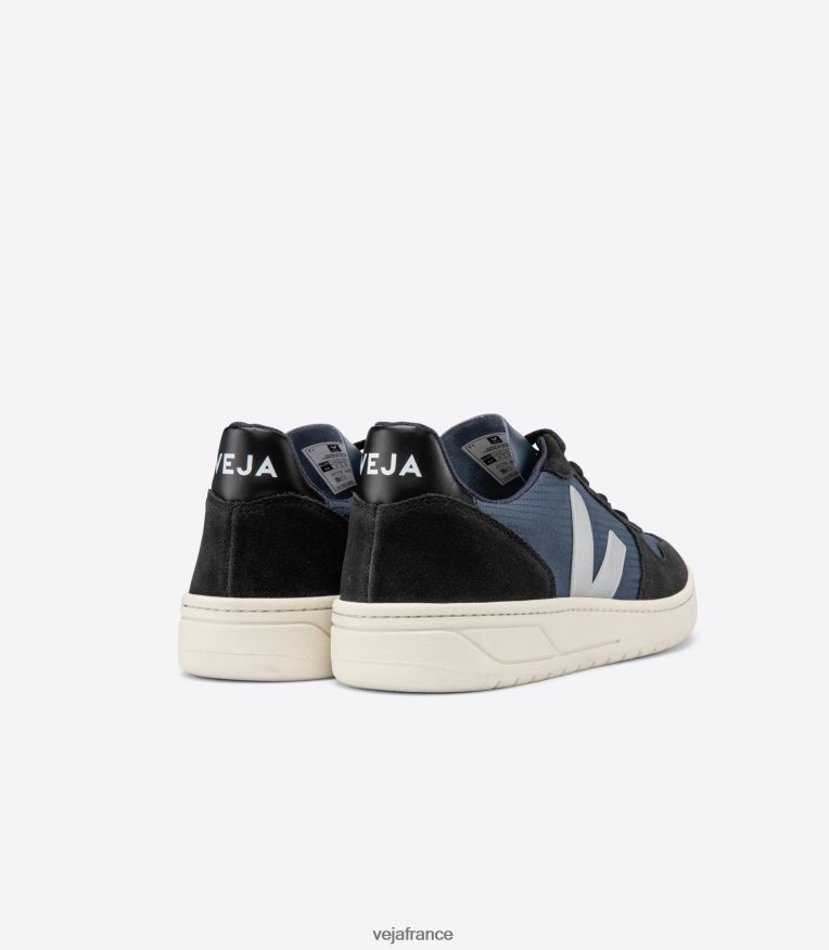 chaussures Veja v-10 ripstop nautico oxford gris noir Hommes 0826JT62